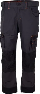 A pair of work pants on a white background.