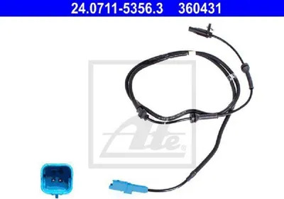 Produktbild von ATE ABS Sensor Raddrehzahl Hinten passend für PEUGEOT 508 SW I (8E) 24.0711-5356.3