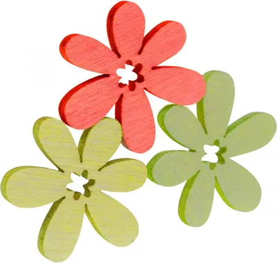Produktbild von Holzblumen Streudeko Blüten für Tischdekoration und Bastelideen, 144 Stück