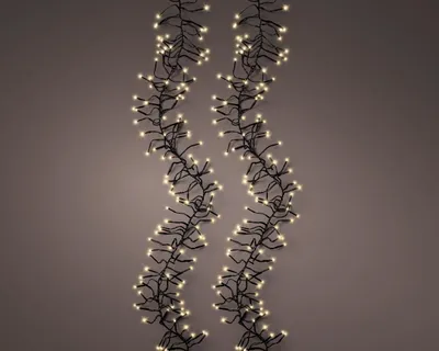 Produktbild von Lumineo Lichterkette CLUSTER 288 LED 2,6 m Soft Gold, schwarzes Kabel