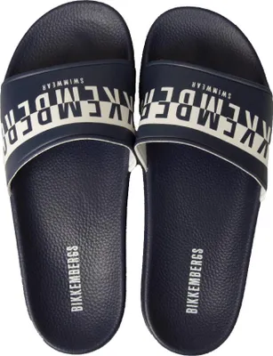 Zdjęcie produktu dla BIKKEMBERGS – męskie klapki Band Sea lub Pool Slide, obuwie plażowe z logo, nr katalogowy BKK2MSR03, seria: półlogo, rozmiar 43 – Size 43, 100% guma