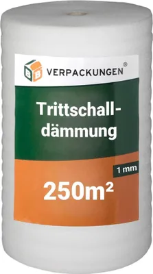 Zdjęcie produktu dla Izolacja od dźwięków uderzeniowych (250 m²) wielofunkcyjna folia z pianki PE 1 mm do różnych podłóg i ogrzewania podłogowego ciepłą wodą Opakowania tapicerskie BB