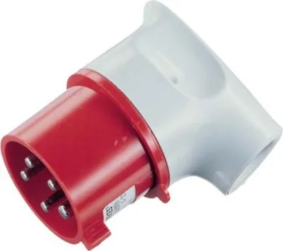 Produktbild von MENNEKES CEE zástrčka 5p 32A IP44 400V/rt 6h abgew Schraubkl Kst Knickschutztülle 3266