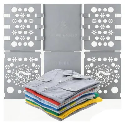 Faltbrett für Kleidung, verstellbar, für T-Shirts, Hemden, Hosen, Grau