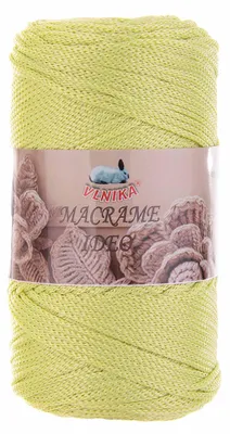 Vlnika Macrame Ideo 250g Makrameegarn und Häkelgarn in der Farbe Pastellgelb.