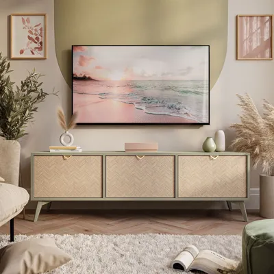 Obrázok produktu pre RTV šatníková skriňa ALOE vzor rybia kosť Scandi eukalyptus