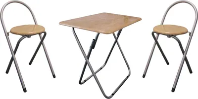 Produktbild von Klapptisch mit Stühle 3er-Set Sitzgruppe Campingmöbel Picknicktisch Gartenmöbel