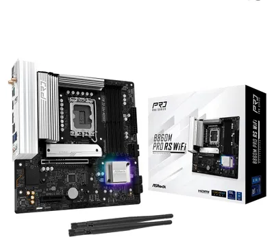 Obrázok produktu pre Asrock B860M Pro RS WiFi, Intel, LGA 1851 (Socket V1), Intel Core Ultra (Series 2), DDR5-SDRAM, 256 GB, DIMM