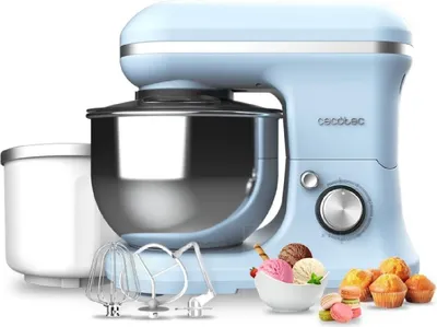 Immagine prodotto di Frullatore a 5 funzioni dal design elegante con accessori per frullare e impastare. Include la funzione per preparare il gelato.