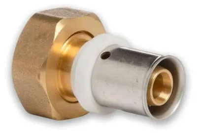 Produktbild von Selfio-Press Aluverbund Pressfitting  Übergangsverschraubung Innengewinde 16 x 2 - 3/4' Eurokonus TH + U Kontur DVGW