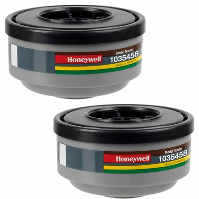 Produktbild von 1 Paar Honeywell Filter N-Serie ABEK1 - anorganische/saure Gase, Bajonettanschluss, für Valuair, Premier, Optifit, MXPF, N5400 Masken - 1 Paar