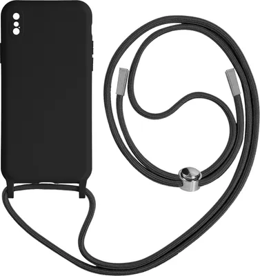 Produktbild von Avizar, Schutzhülle mit 80cm langer Nylonkette für Apple iPhone X / XS, Schwarz