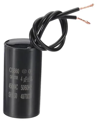 CBB60 Betriebskondensator 4 µF AC 450V 2 Anschlüsse 50/60Hz