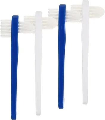 Produktbild von Prothese Reinigungsbürsten-Set von 4, beidseitige Zahnbürsten für Prothese, 360 Grad Reinigung für optimale Mundhygiene und Zahnpflege