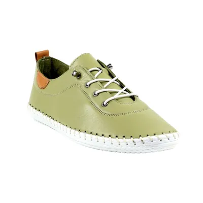 Produktbild von Lunar - Damen Leinenschuhe "St Ives", Leder GS285 (40 EU) (Khakigrün)
