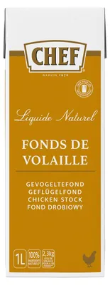 Image de CHEF Fond de volaille Signature parfait pour les soupes et les sauces 1000ml
