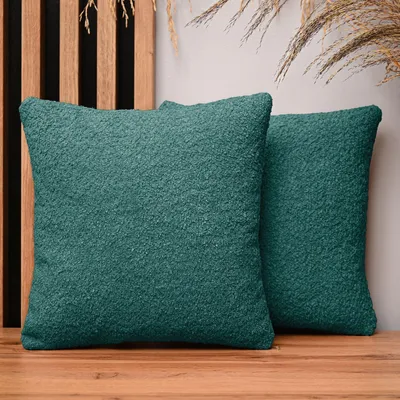 Obrázek produktu pro MG Design, sada 2 povlaků na polštáře, 35 x 35 cm, zelená barva - s zipem, jemně tkané s příjemnou texturou, snadno se udržují