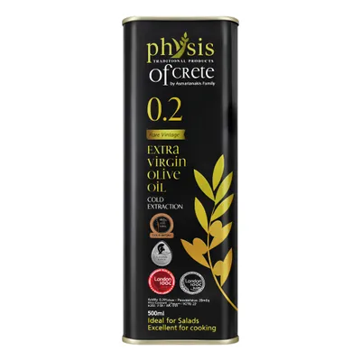 Physis of Crete 0,2 % Olivenöl Dosenverpackung auf weißem Grund