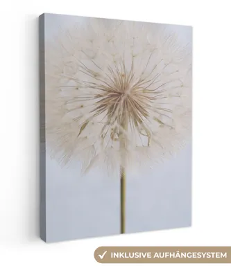 Produktbild von MuchoWow® - Leinwandbilder - Blumen - Löwenzahn - Entwurf, Wandbild, Wanddeko Bilder Wohnzimmer, 30x40 cm