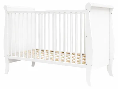 Zdjęcie produktu dla Łóżeczko dziecięce „Misza” 120×60 – biały – z gryzakami