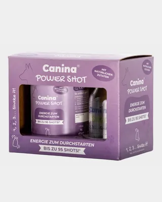 Image de CANINA POWER-SHOT 120g : ce produit permet de préparer 95 doses de complément alimentaire pour chiens