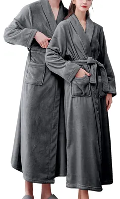 Productafbeelding van Lange Fleece Badjas voor Dames en Heren