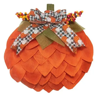 Produktbild von Herbstlicher Kürbiskranz im Landhausstil mit Beerenakzenten, Halloween- und Thanksgiving-Türgirlande