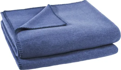 Produktbild von Zoeppritz Plaid Soft-Fleece Farbe indigo Größe 110x160