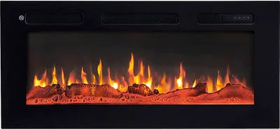 Produktbild von BALDERIA Elektrokamin Leif 36" | 3in1 Stand/Wand/Einbaukamin, 3D-Flammeneffekt, dimmbar, Heizung 1800W, Timer, Thermostat, Startsteuerung | Schwarz