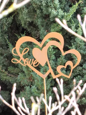 Produktbild von Edelrost Gartenstecker Herz LOVE
