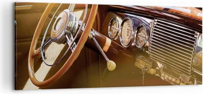 Produktbild von Bild auf Leinwand - Leinwandbild - Einteilig - Auto Retro Vintage - 120x50cm - Wand Bild - Wanddeko - Wandbilder - Leinwanddruck - Bilder - Wanddekoration - Leinwand bilder - Wandbild - AB120x50-4939