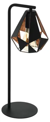 Productafbeelding van EGLO Carlton 4, zwart, koper, staal, IP20, klasse II, E27, 1 lamp