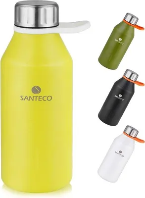 Produktbild von Famanu Trinkflasche Edelstahl, 350 ml und 500 ml, auslaufsichere Thermosflasche für Kinder, BPA-frei