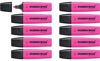 Obrázok produktu pre STABILO BOSS ORIGINAL, 1 kusov, orgován, Hrot dláta, Čierna, orgován, Plast, Obdĺžnik