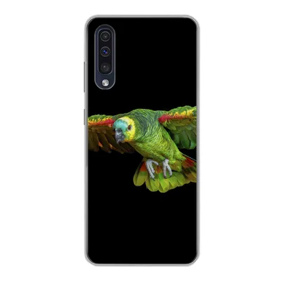 Produktbild von MuchoWow® Handyhülle Schutzhülle Hülle für Samsung Galaxy A30s Papagei - Vogel - Federn Silikon Softcase Handy Hülle - Karteninhaber