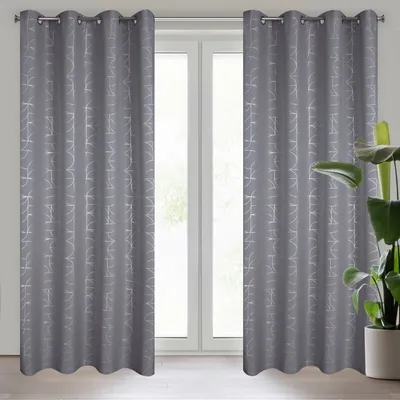 Produktbild von Vorhang EVI silber  silber  140x250 cm  Ösen Ösenvorhang