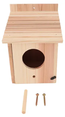 Produktbild von Holz-Vogelhaus für den Außenbereich mit Standstange für die Zucht, Anhänger-Dekoration