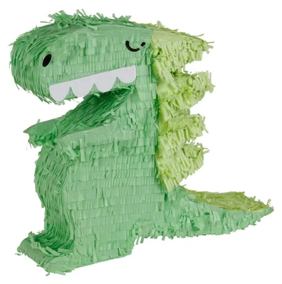 Image de Pinata dinosaure vert anniversaire enfant fête à thème Piñata Partyspiel