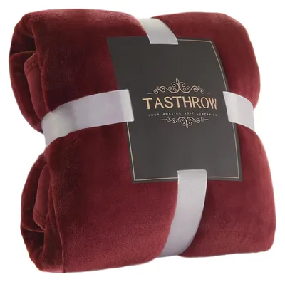 Productafbeelding van Omgoods - Zachte Fleece Deken, 150 x 200 cm in Burgunder