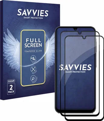 Produktbild von 2x Savvies FHD33 2.5D Full Screen Schutzglas für Samsung Galaxy A25 5G Full Screen (schwarz)
