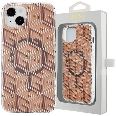 Produktbild von Guess Iml Gcube Magsafe Case Für Iphone 15 / 14 / 13 - Braun
