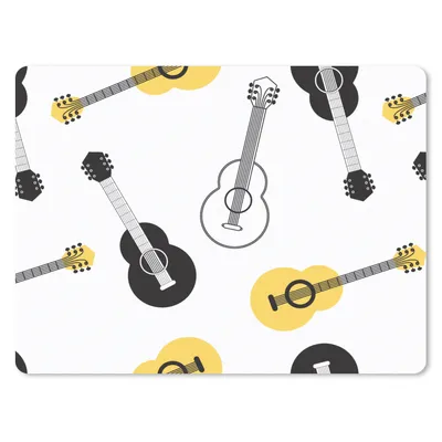Produktbild von MuchoWow® Mauspad Mousepad Gitarre - Patterns - Instrumente 40x30 cm - Mousepads - Maus Mat - Pad - Mausunterlage - Anti Rutsch