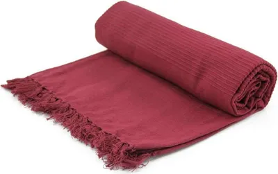 Zdjęcie produktu dla Czerwony koc bawełniany 150x150