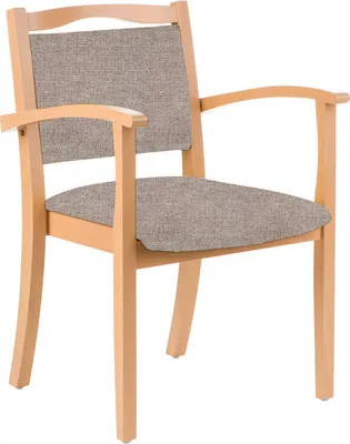 Produktbild von Seniorenstuhl mit Armlehnen Alexander Armlehnenstuhl Pflegestuhl Stoff Kariba Beige