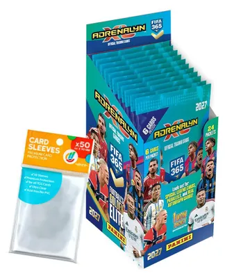 Image de Lot comprenant des cartes de collection FIFA 365 Adrenalyn XL 2027 : 1 boîte (24 boosters) + pochettes de rangement exclusives