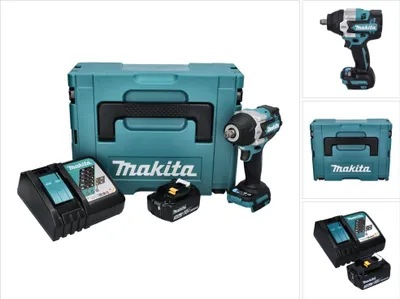 Immagine prodotto di Avvitatore a impulsi a batteria Makita DTW 700 RF1J 18 V 700 Nm 1/2" XPT Brushless + 1x batteria ricaricabile 3,0 Ah + caricabatterie + Makpac