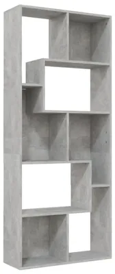 Obrázek produktu pro vidaXL Regál na knihy betonový šedý 67x24x161 cm odvozený dřevěný výrobek