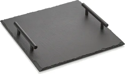 Produktbild von Naturschieferplatte mit Griffen SLATE LINE, 30 x 30 cm, Naturschiefer