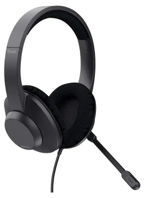 Productafbeelding van Trust Ayda Max, Kabel, Spraak/muziek, 20 - 20000 Hz, Koptelefoon met microfoon, Zwart