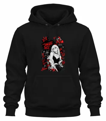 Produktbild von It's Not Love It's Calculated Chaos Anime Japan Y2K Manga Hoodie Kapuzenpullover, Schwarz, L